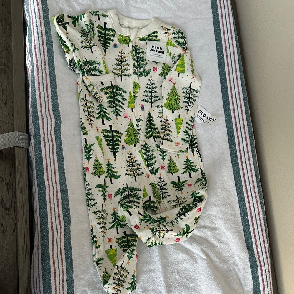 Old Navy Christmas Tree Baby Pajamas